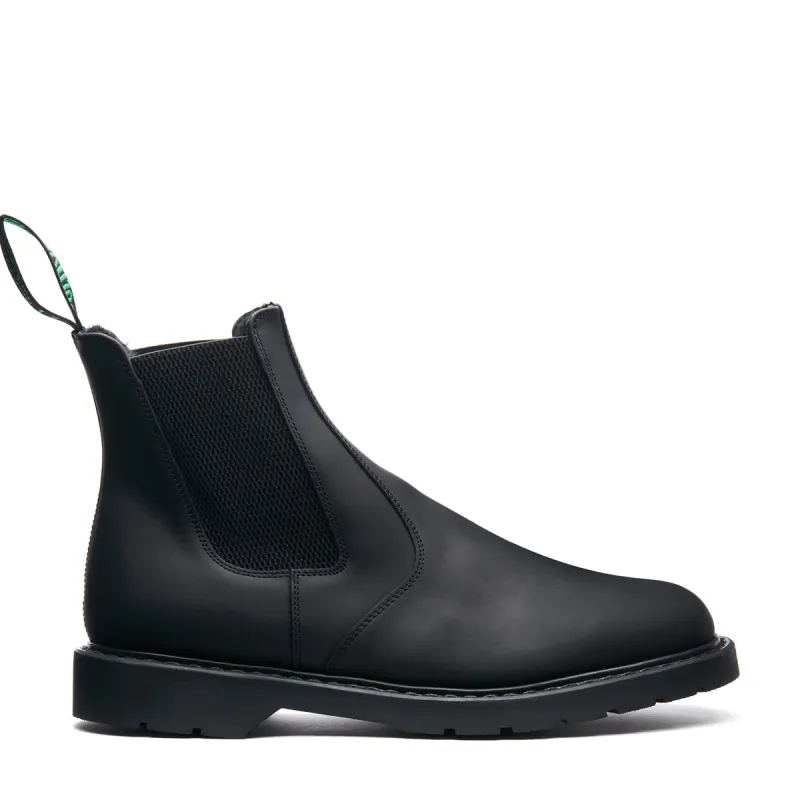 Black Greasy Shearling Lined Dealer Boot sold by Solovair