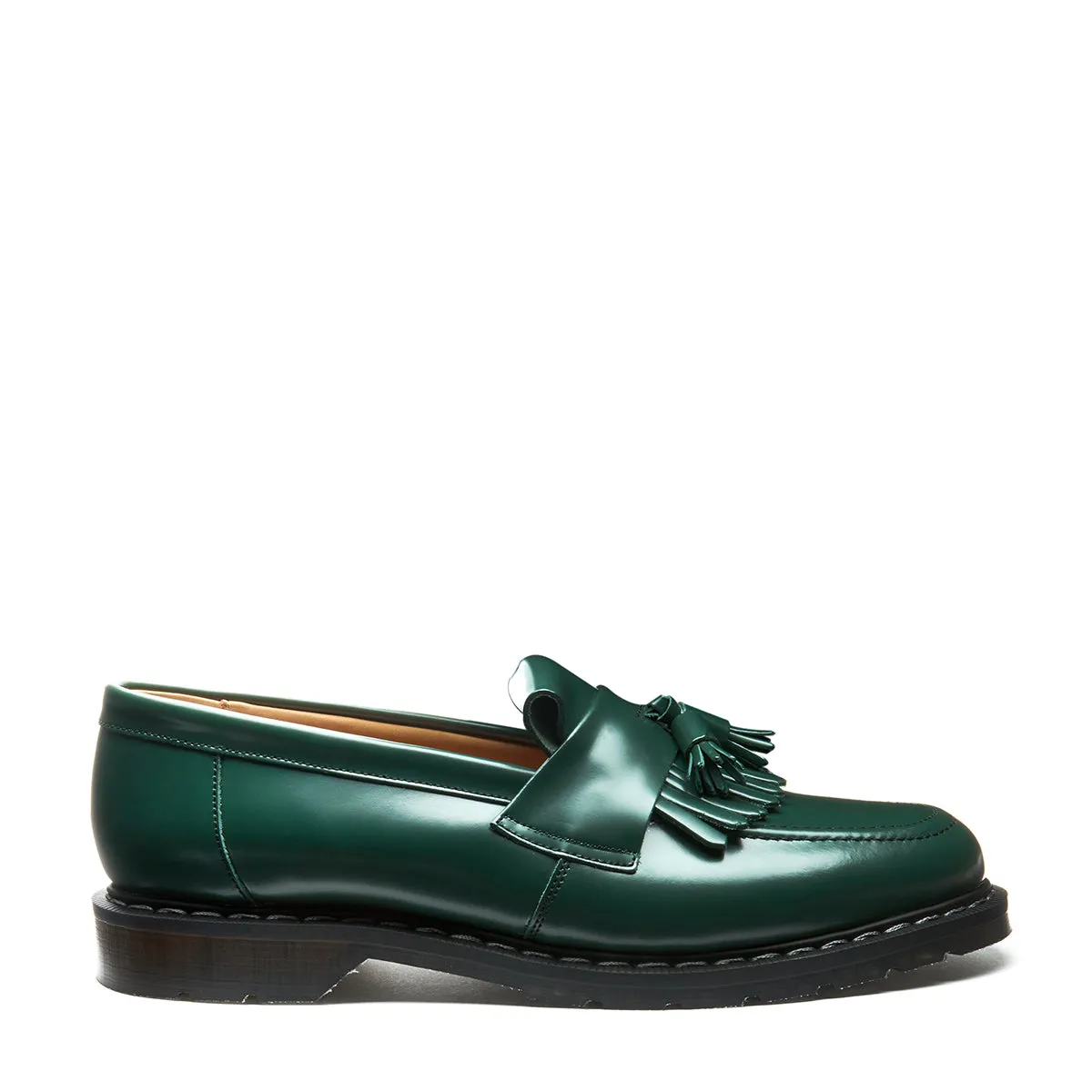 Green Hi-Shine Tassel Loafer sold by Solovair