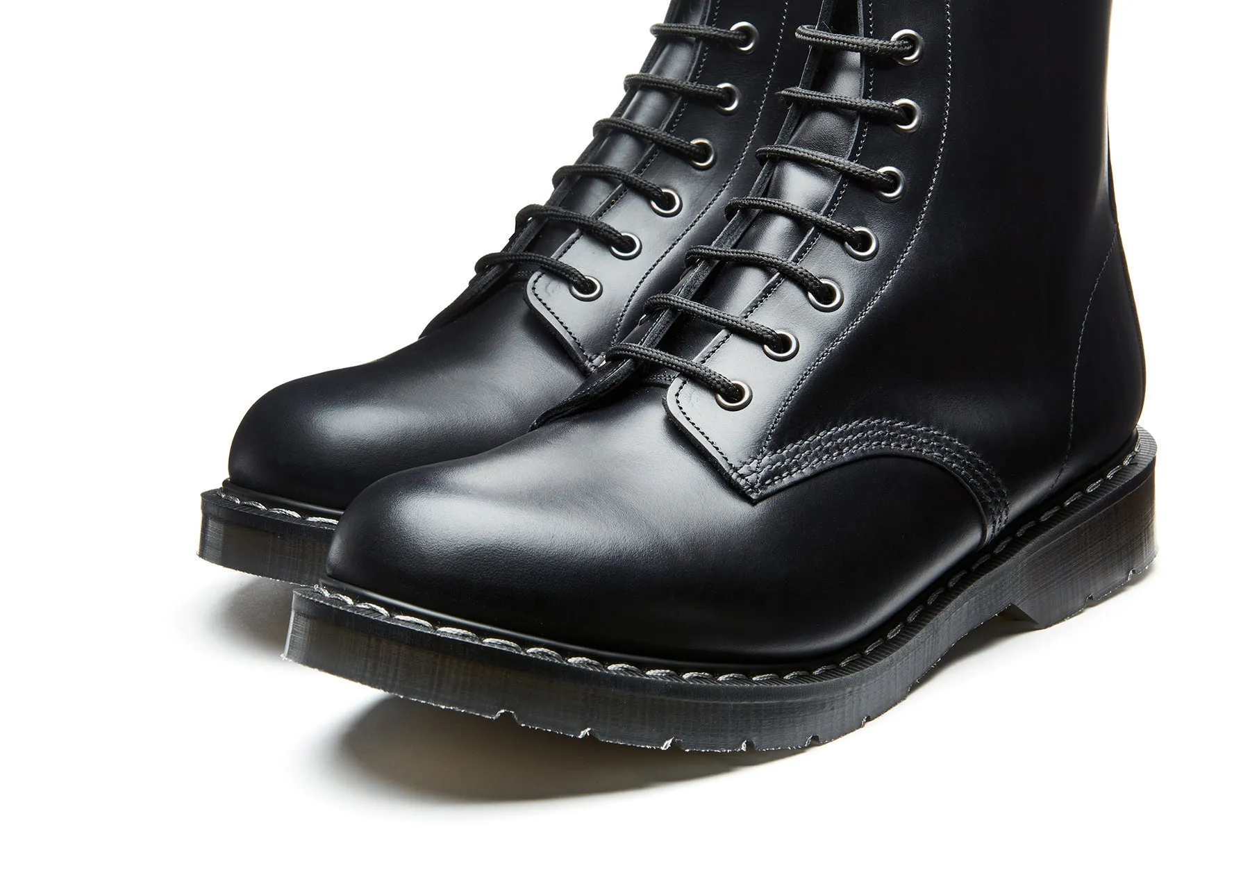Black Hi-Shine 11 Eye Zip Derby Boot sold by Solovair product image thumbnail 4