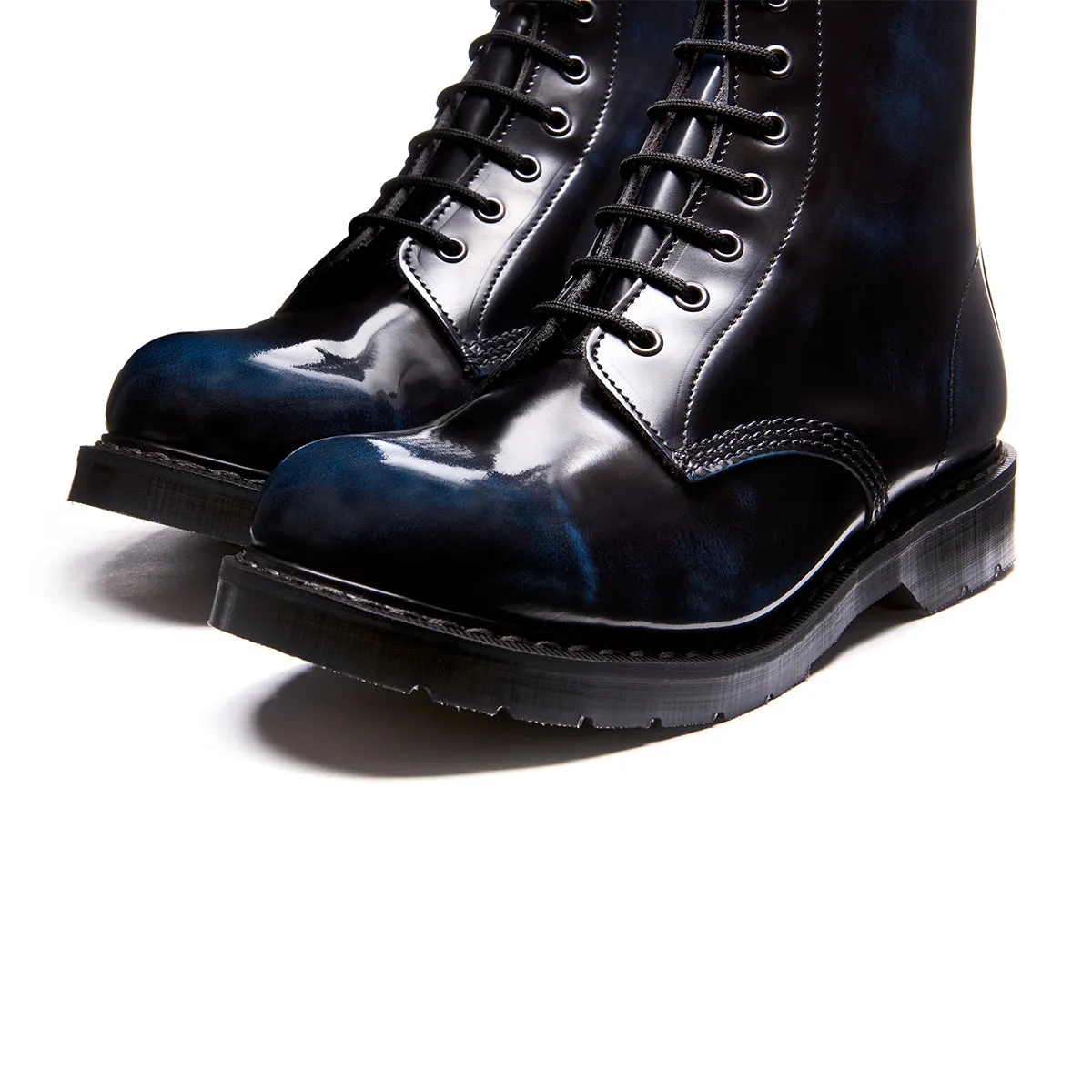 Navy Rub-Off 8 Eye Derby Boot sold by Solovair product image thumbnail 3