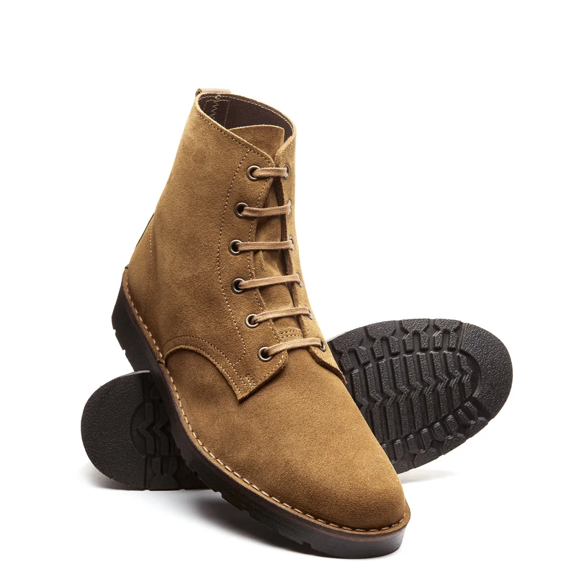 Tan Suede 6 Eye Derby Boot sold by Solovair product image thumbnail 2