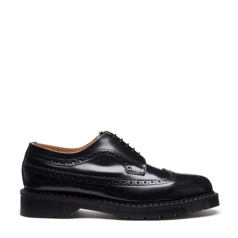 Black Hi-Shine American Brogue Shoe sold by Solovair