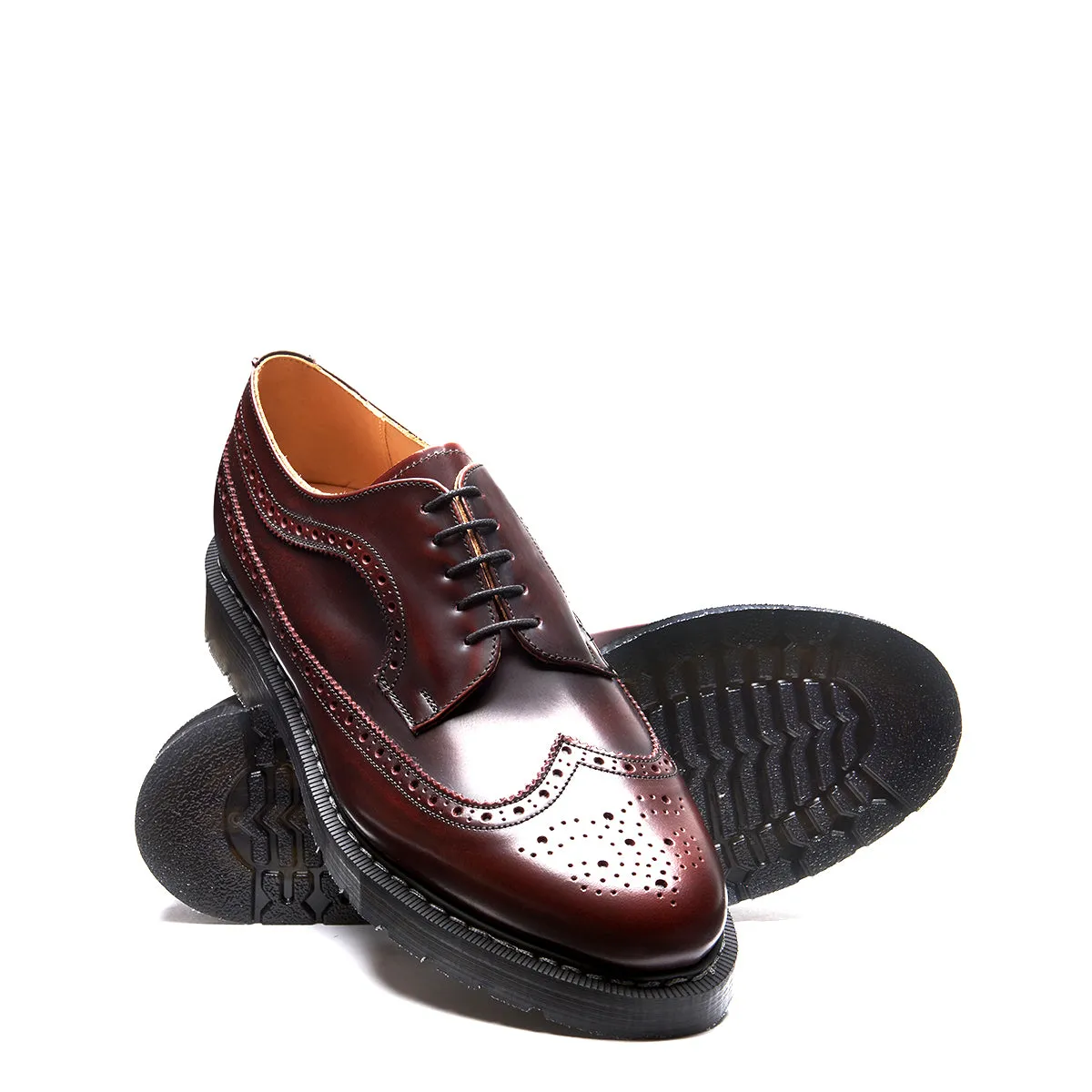 Burgundy Rub-Off American Brogue Shoe sold by Solovair product image thumbnail 2