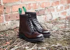 Burgundy Rub-Off 8 Eye Derby Boot sold by Solovair