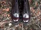 Burgundy Rub-Off 8 Eye Derby Boot sold by Solovair
