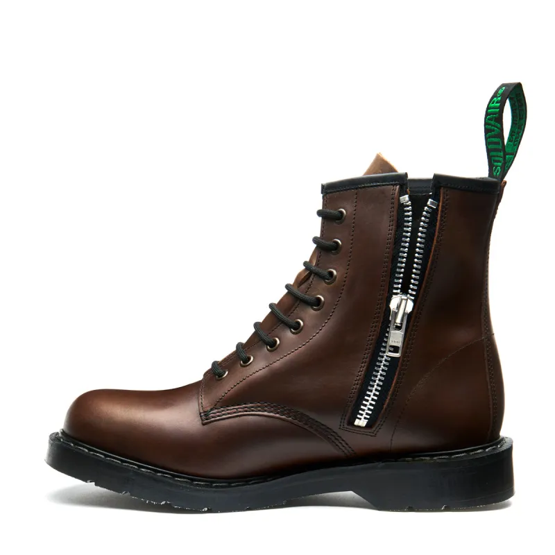 Gaucho Crazy Horse 8 Eye Zip Derby Boot sold by Solovair