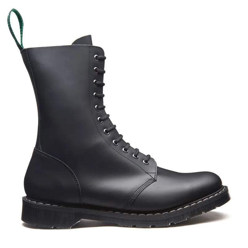 Black Greasy 11 Eye Astronaut Boot sold by Solovair