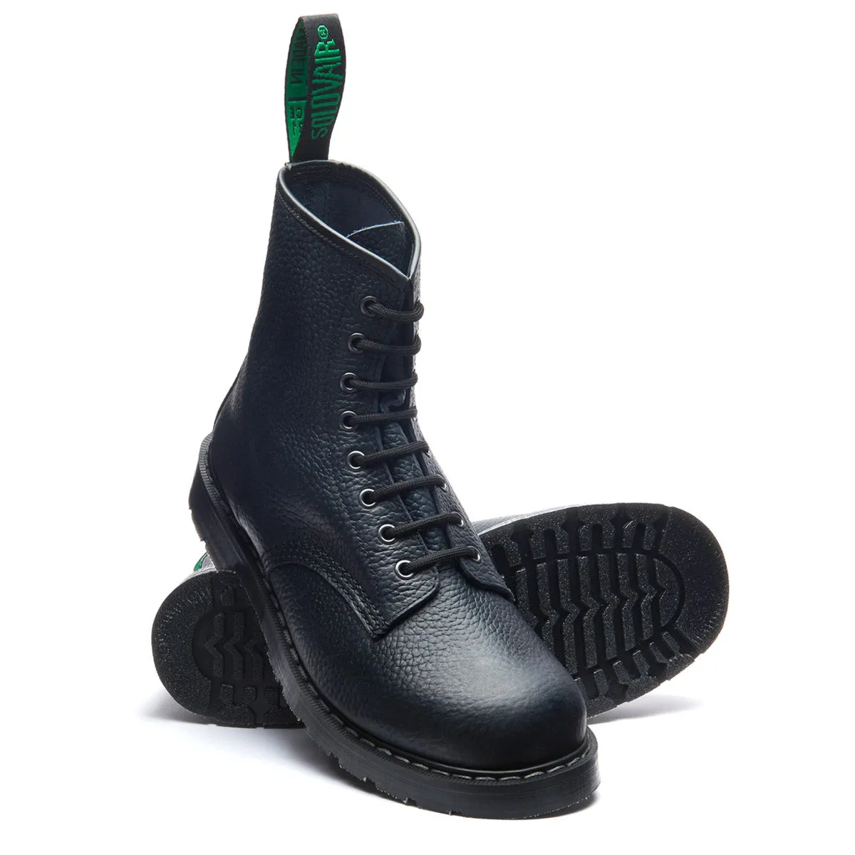 Navy Gaucho Grain 8 Eye Derby Boot sold by Solovair product image thumbnail 2