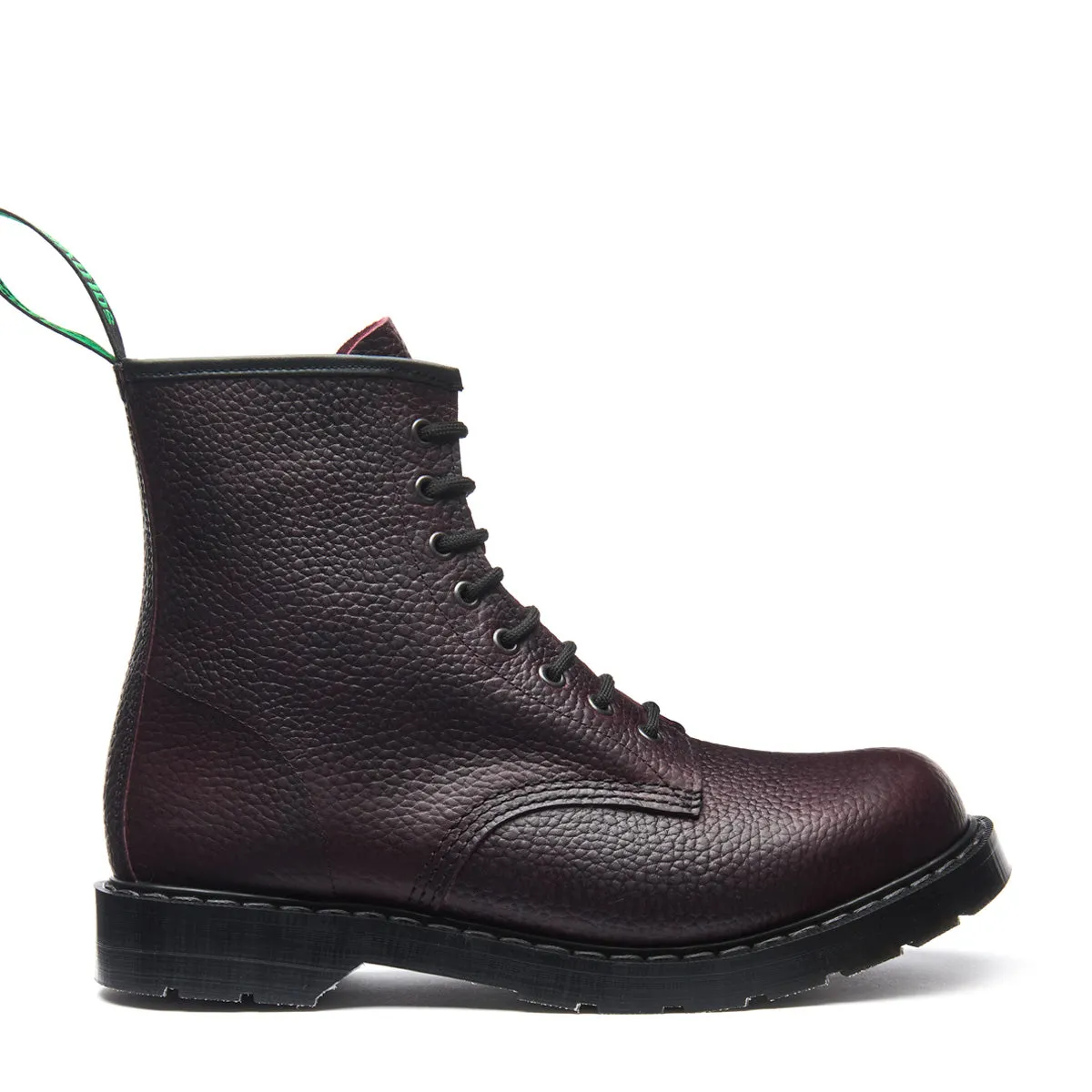 Burgundy Gaucho Grain 8 Eye Derby Boot sold by Solovair