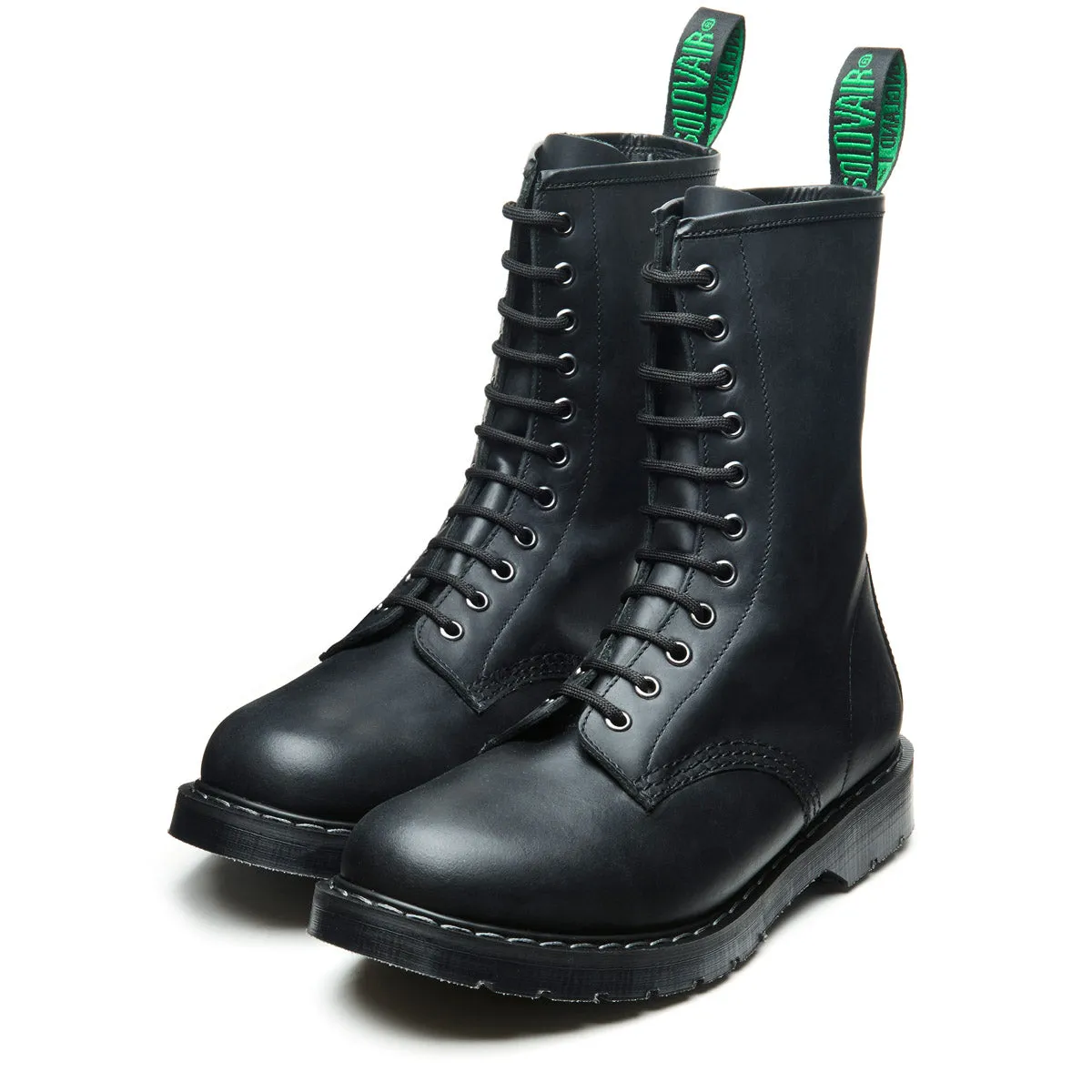 Black Greasy 11 Eye Derby Boot sold by Solovair product image thumbnail 3