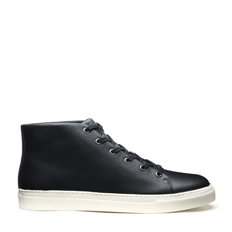 Black Calf High Top Sneaker (White Sole) sold by Solovair