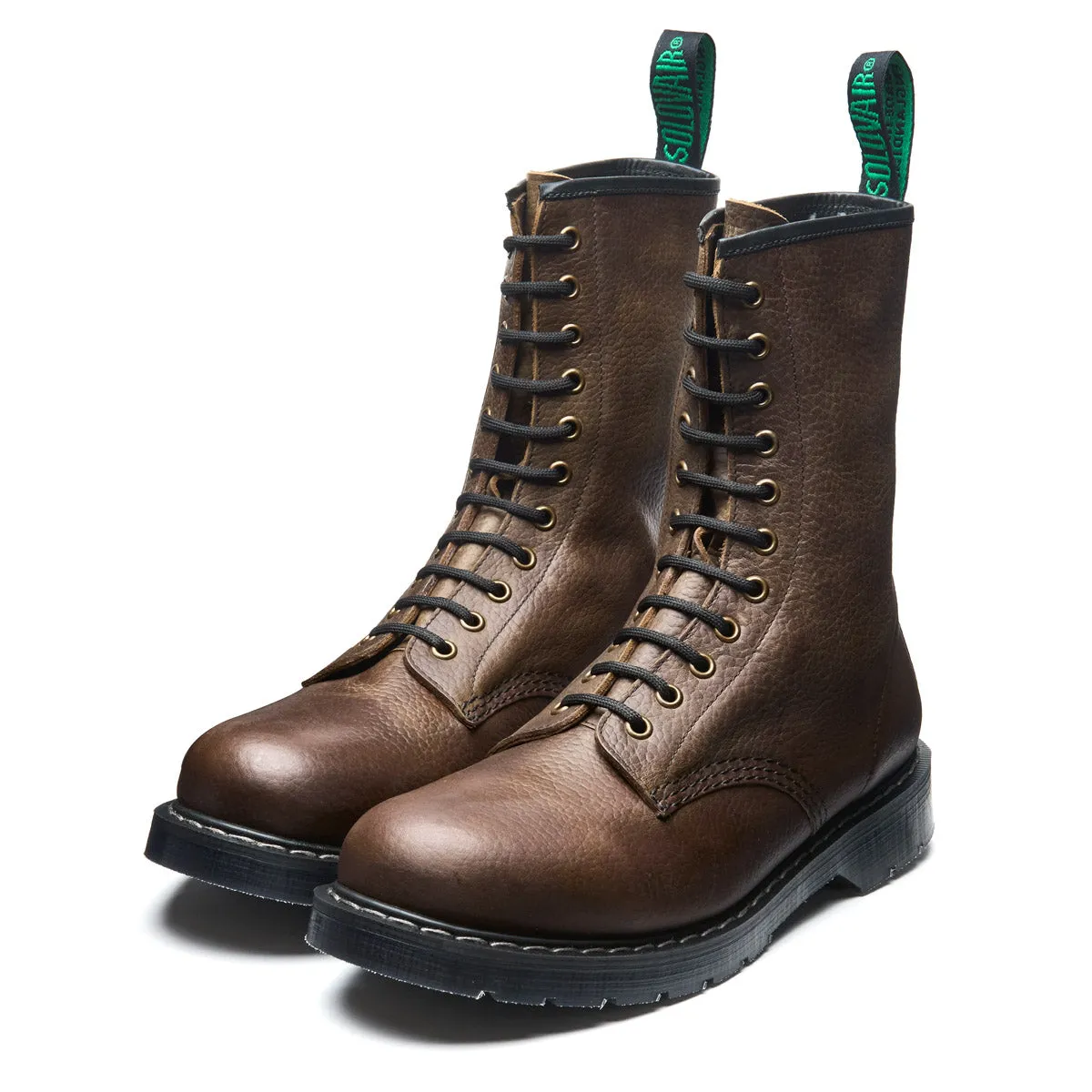 Gaucho Brown Grain 11 Eye Derby Boot sold by Solovair product image thumbnail 3