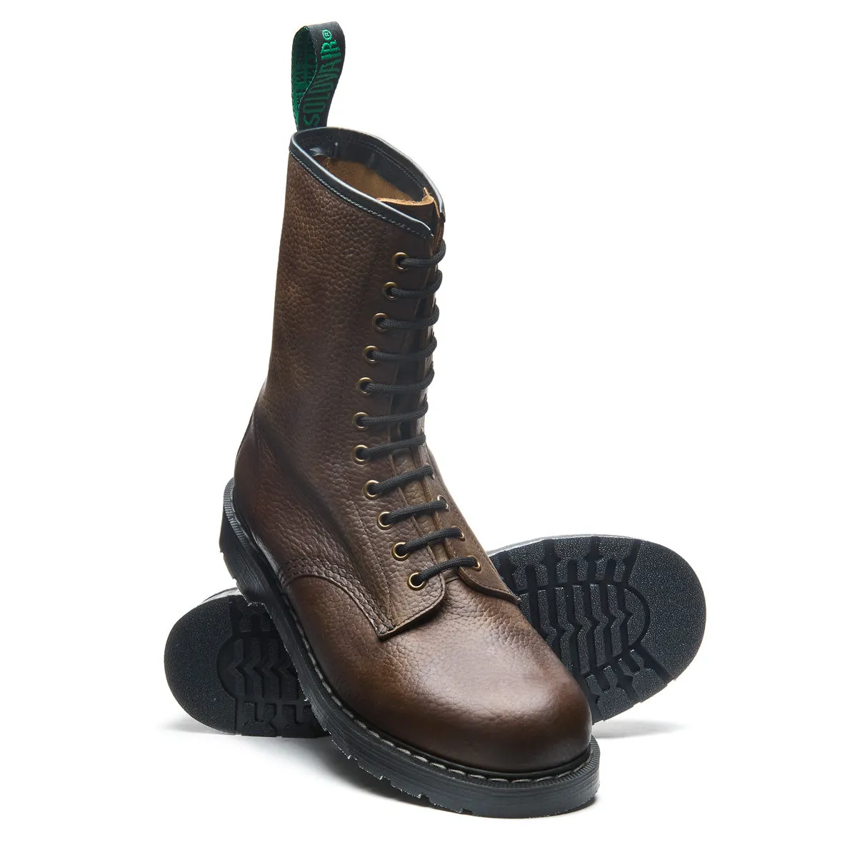 Gaucho Brown Grain 11 Eye Derby Boot sold by Solovair product image thumbnail 2