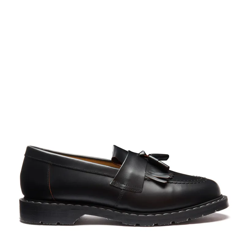 Black Fine Grain Tassel Loafer sold by Solovair