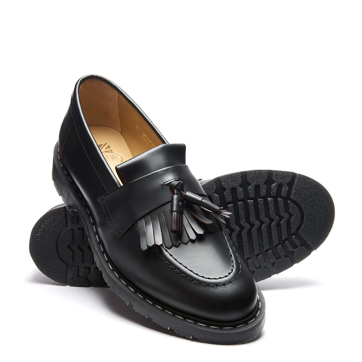 Black Fine Grain Tassel Loafer sold by Solovair product image thumbnail 2