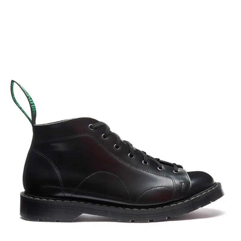 Black Hi-Shine 7 Eye Monkey Boot sold by Solovair