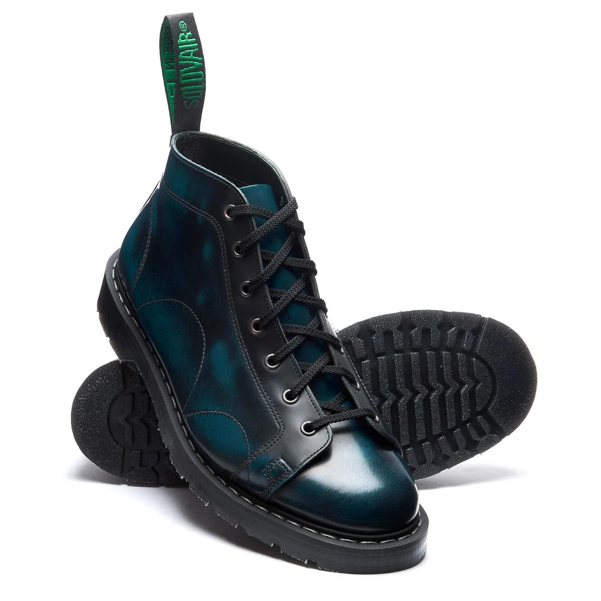 Navy Blue Rub off 7 Eye Monkey Boot sold by Solovair product image thumbnail 2