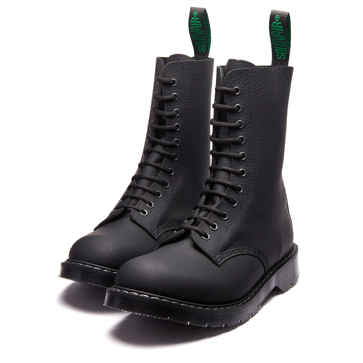 Black Greasy Grain 11 Eye Derby Boot sold by Solovair product image thumbnail 3