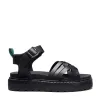 Eydon - Black Greasy One Strap Crossover Sandal sold by Solovair