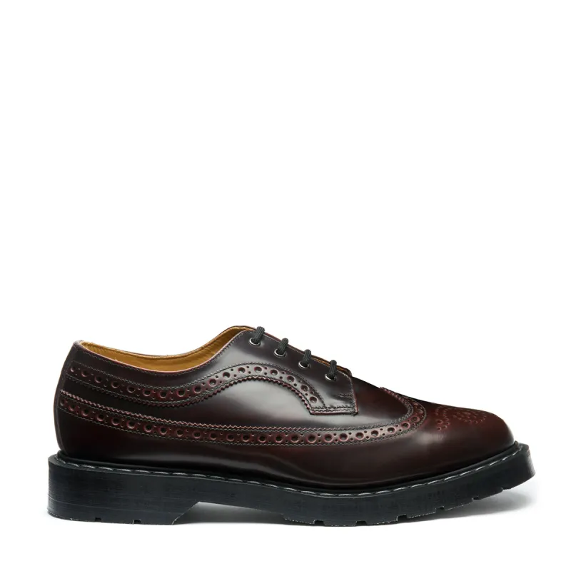 Burgundy Rub-Off 4 Eye American Derby Brogue Shoe sold by Solovair