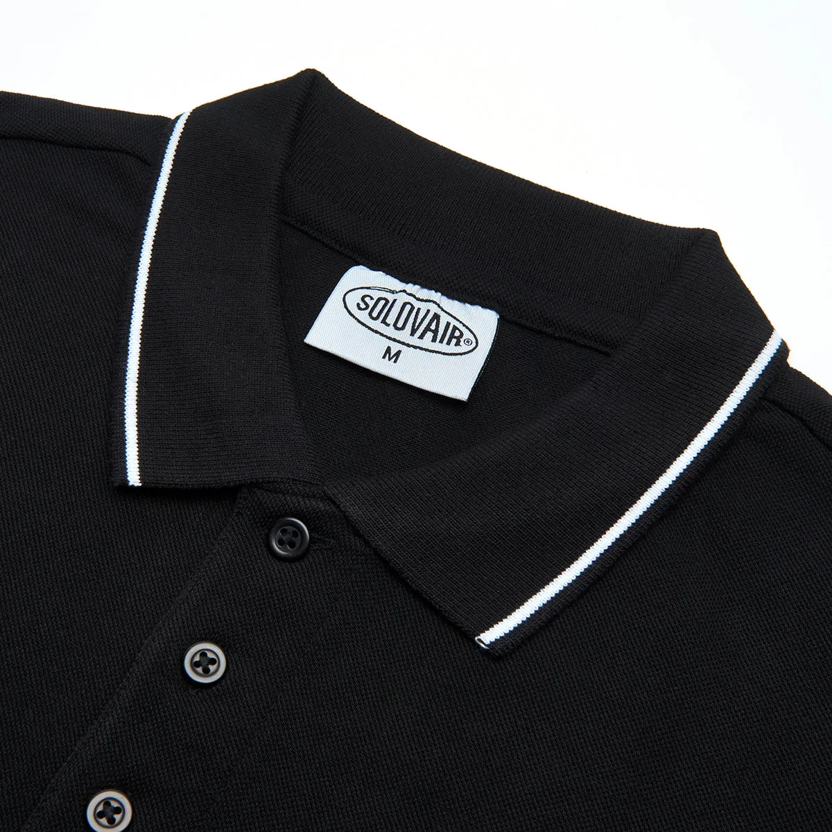 Solovair S/S Polo Shirt - Black sold by Solovair product image thumbnail 3