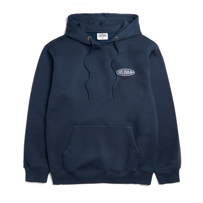 Solovair L/S Logo Pullover Hoodie - Navy sold by Solovair