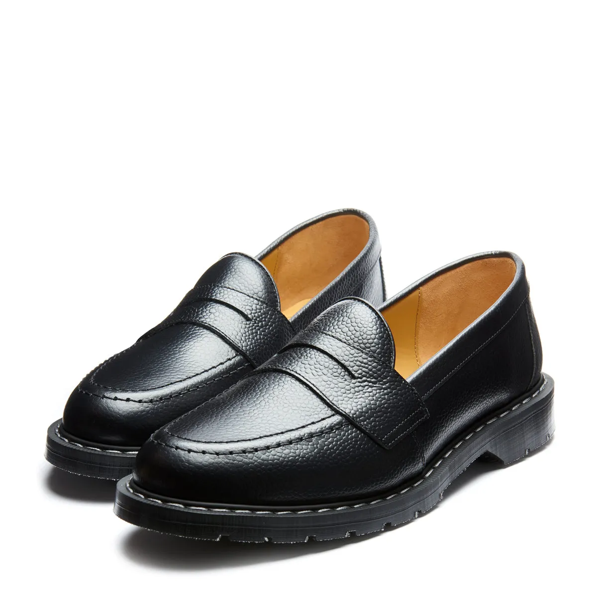 Black Hi-Shine Grain Penny Loafer sold by Solovair product image thumbnail 4