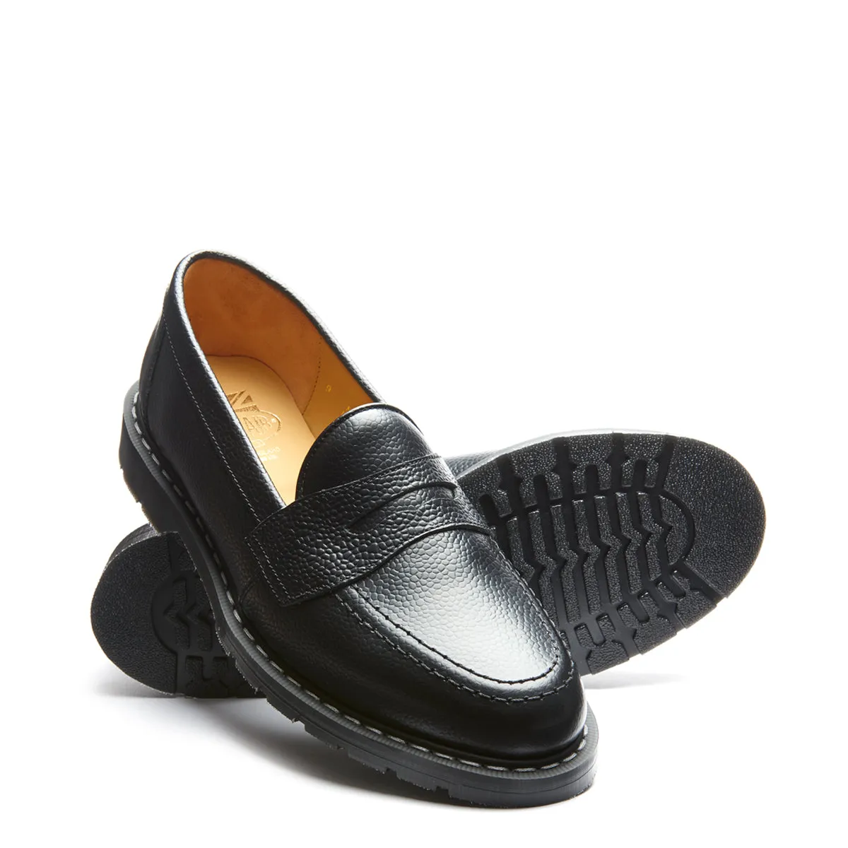 Black Hi-Shine Grain Penny Loafer sold by Solovair product image thumbnail 2