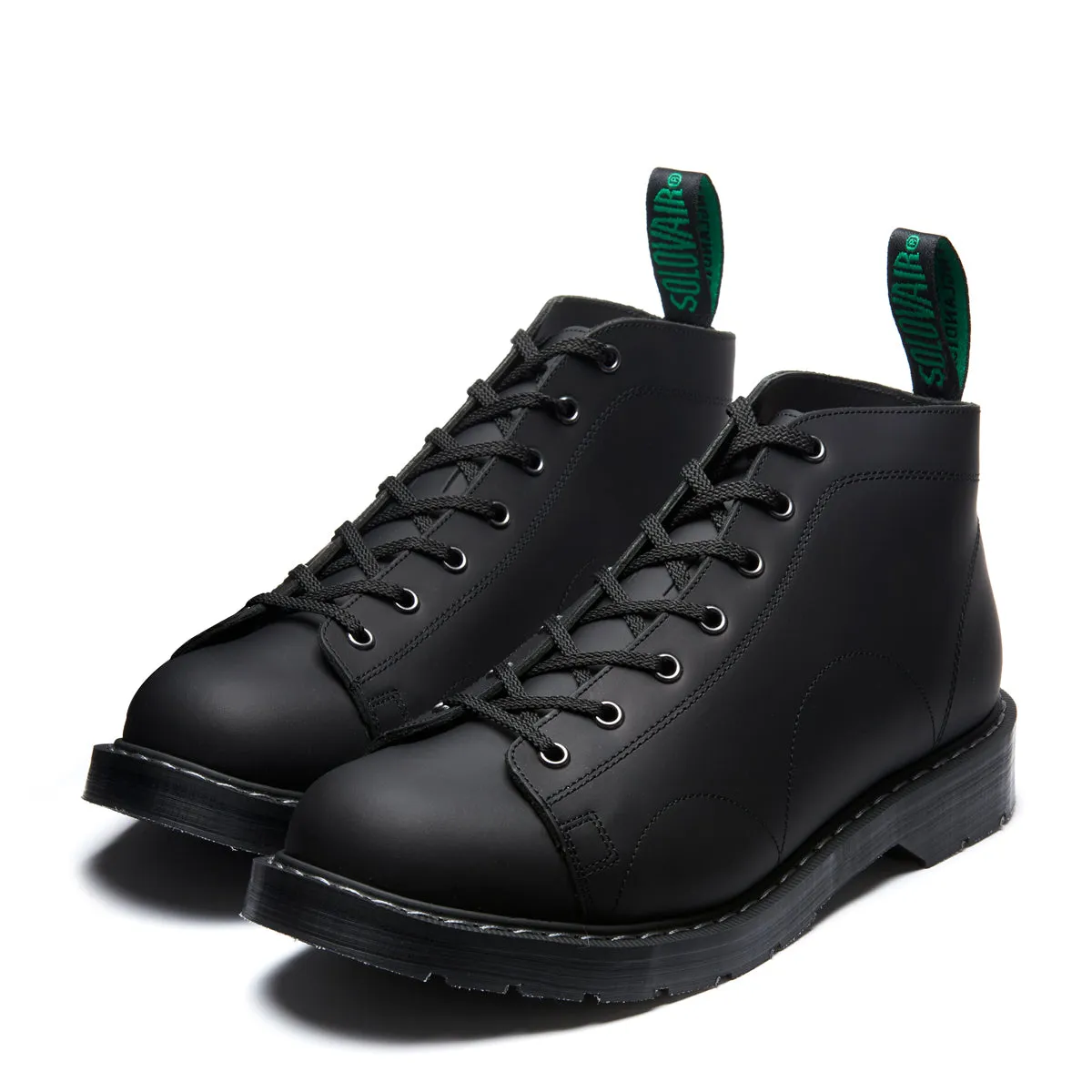 Black Greasy 7 Eye Monkey Boot sold by Solovair product image thumbnail 4