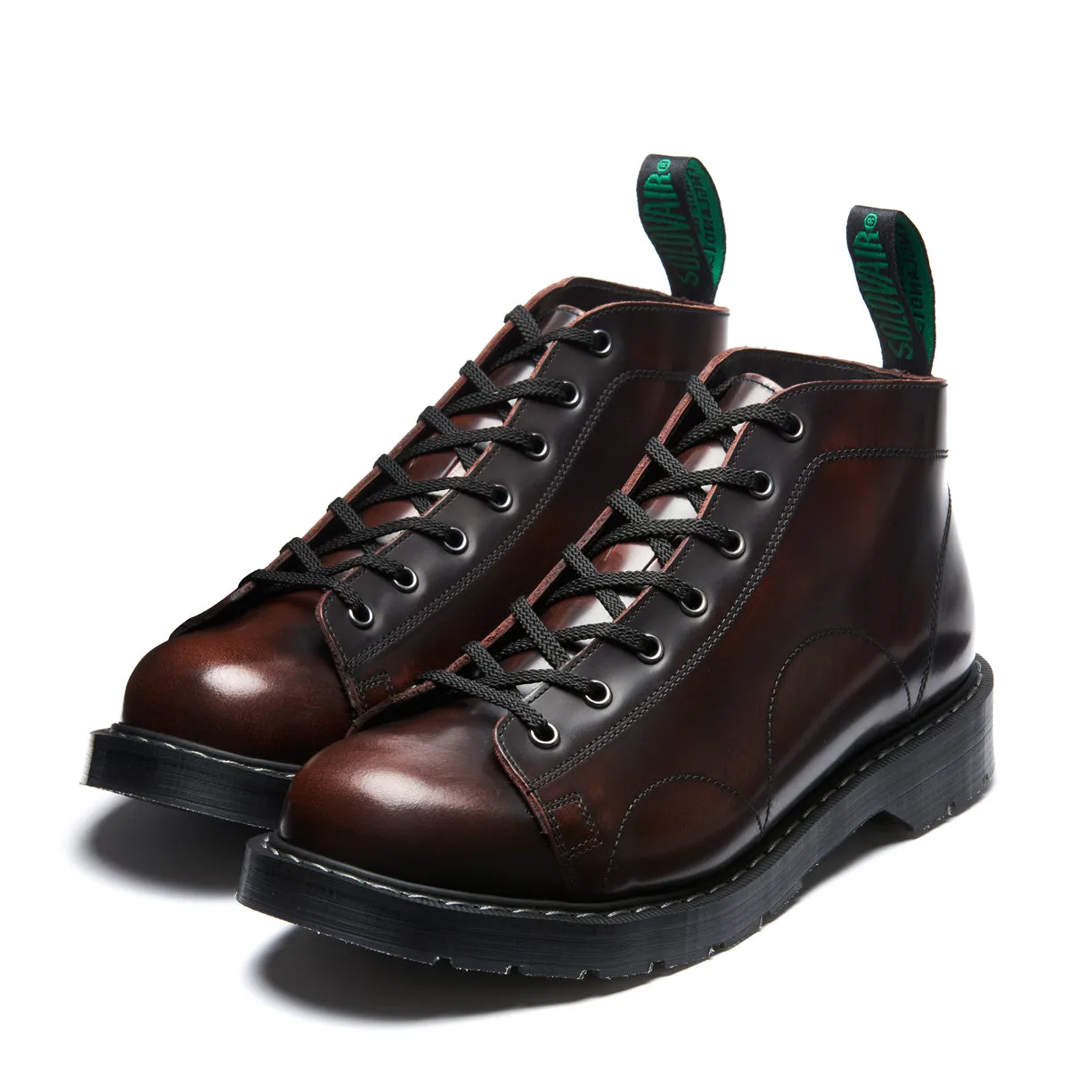 Burgundy Rub-Off 7 Eye Monkey Boot sold by Solovair product image thumbnail 4