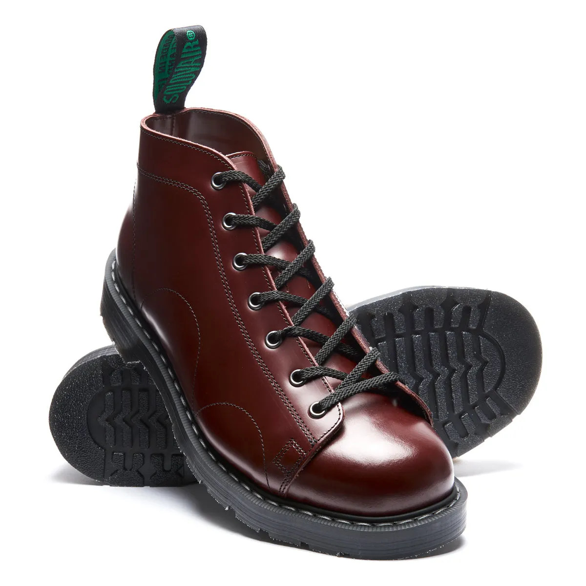 Oxblood Hi-Shine 7 Eye Monkey Boot sold by Solovair product image thumbnail 2