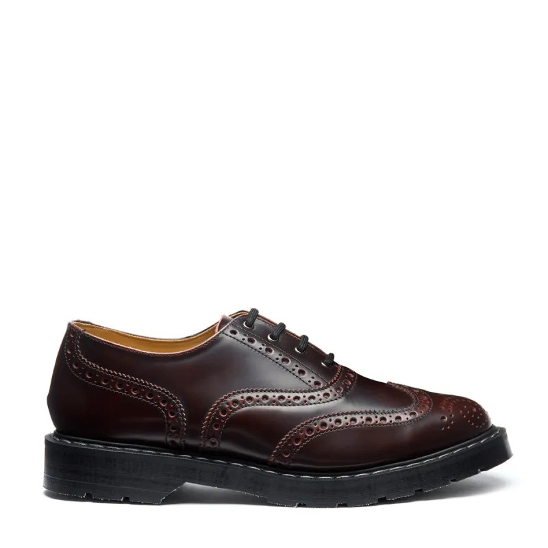 Burgundy Rub-Off 4 Eye English Oxford Brogue Shoe sold by Solovair