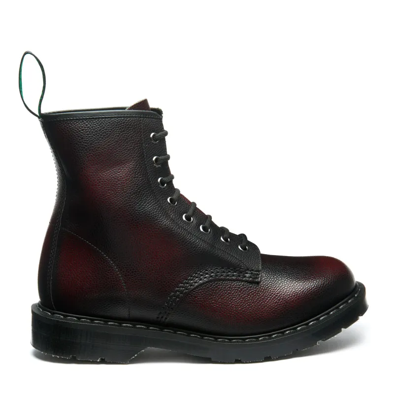 Dark Burgundy Grain 8 Eye Derby Boot made by Solovair