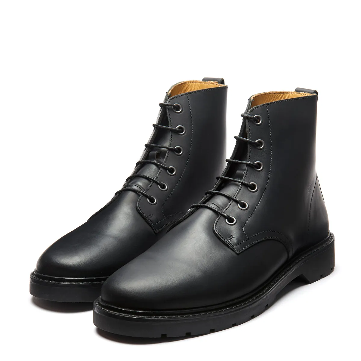 Black Greasy 6 Eye Derby Boot sold by Solovair product image thumbnail 3