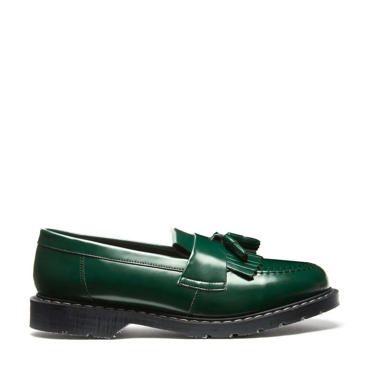 Green Vegan Hi-Shine Tassel Loafer sold by Solovair