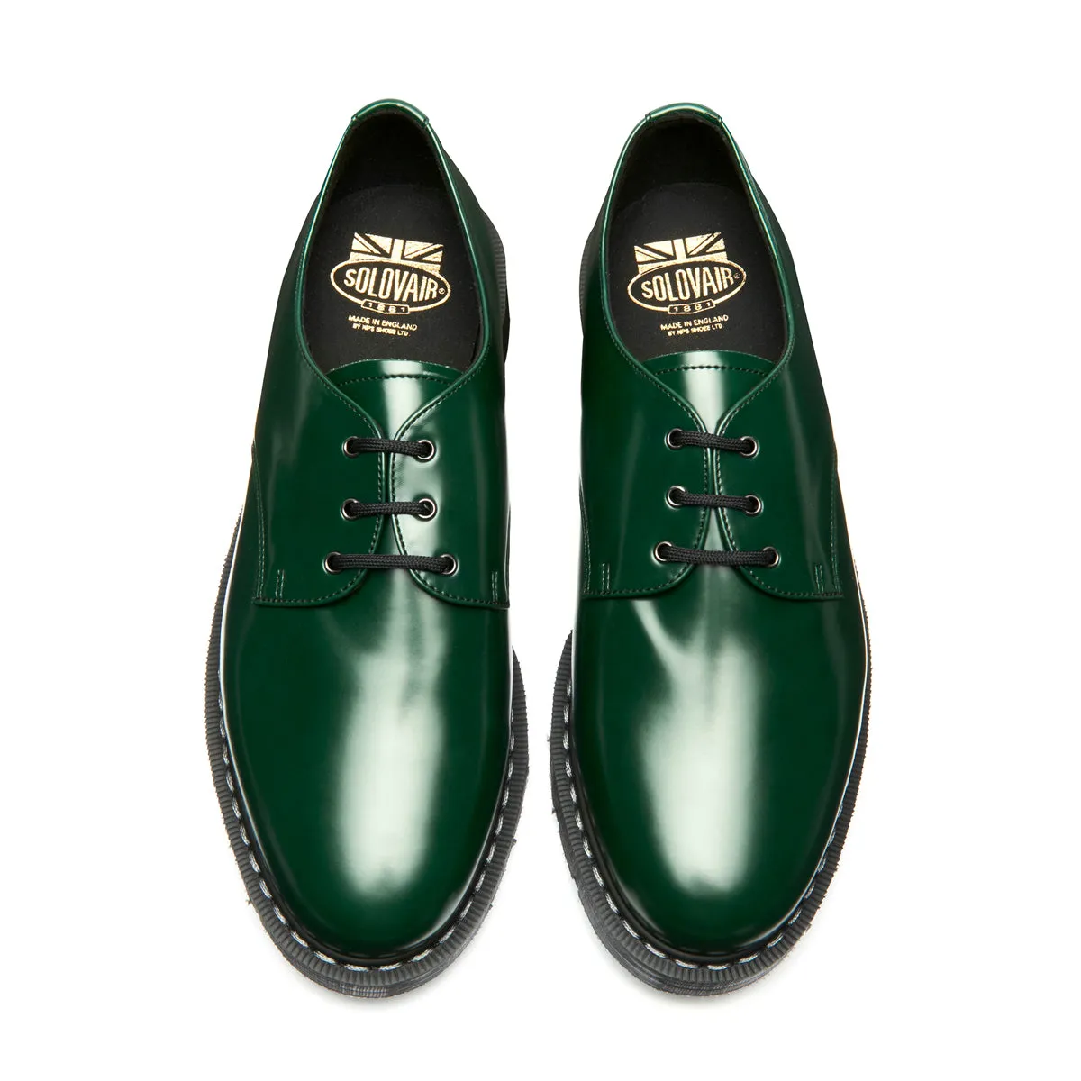 Green Vegan Hi-Shine Gibson Shoe sold by Solovair product image thumbnail 3