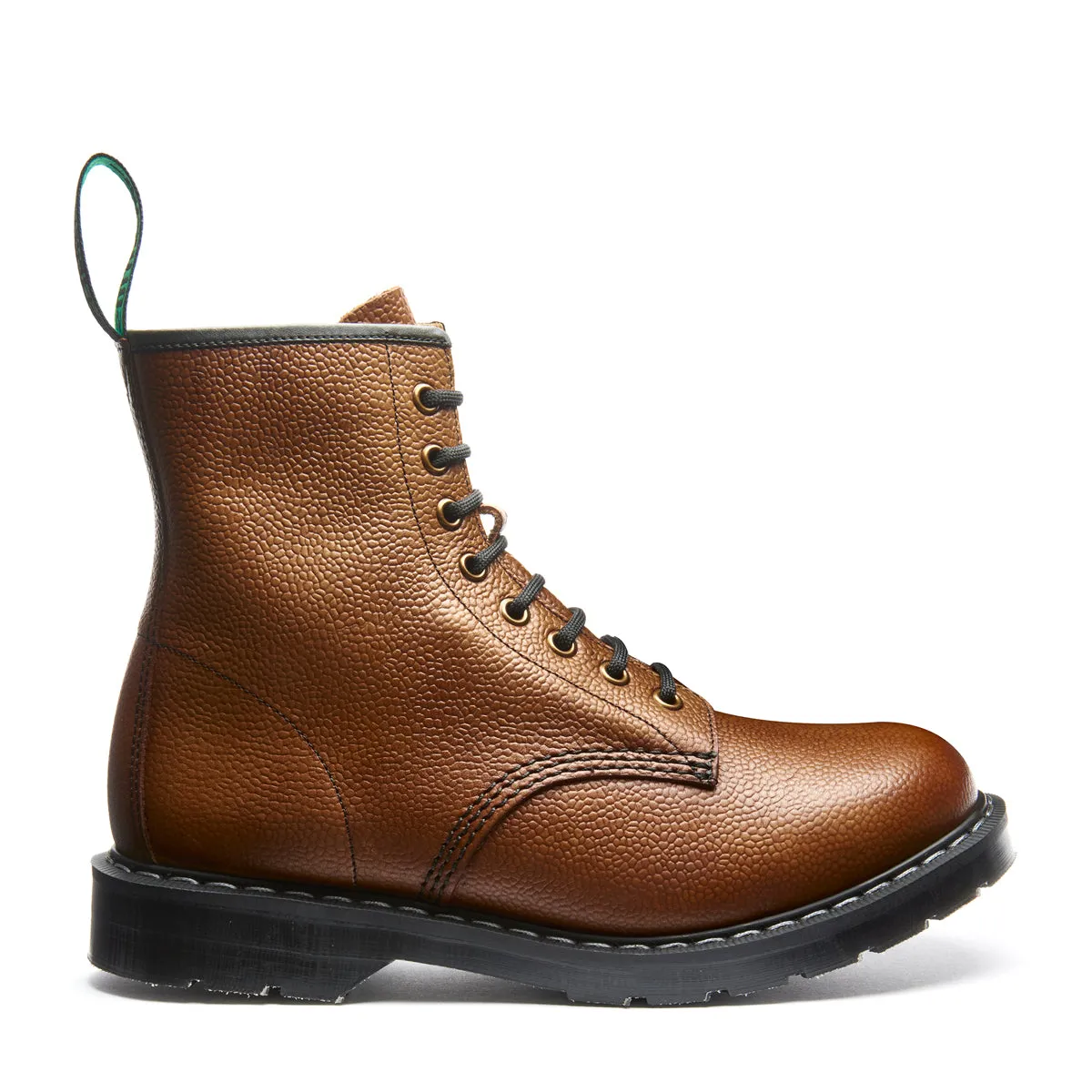 Mahogany Country Calf Grain 8 Eye Derby Boot sold by Solovair