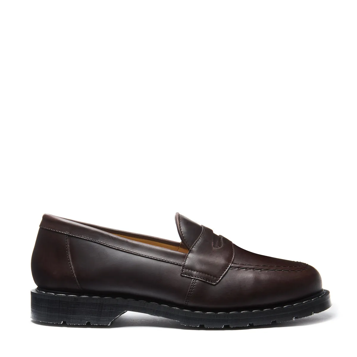 Brown Greasy Penny Loafer sold by Solovair