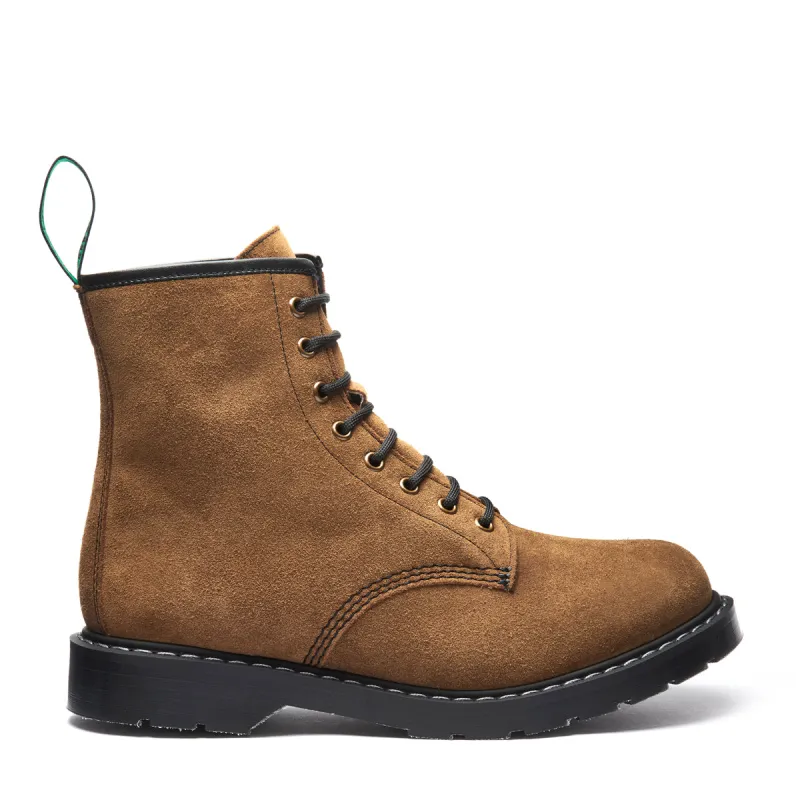 Tan Suede 8 Eye Derby Boot made by Solovair