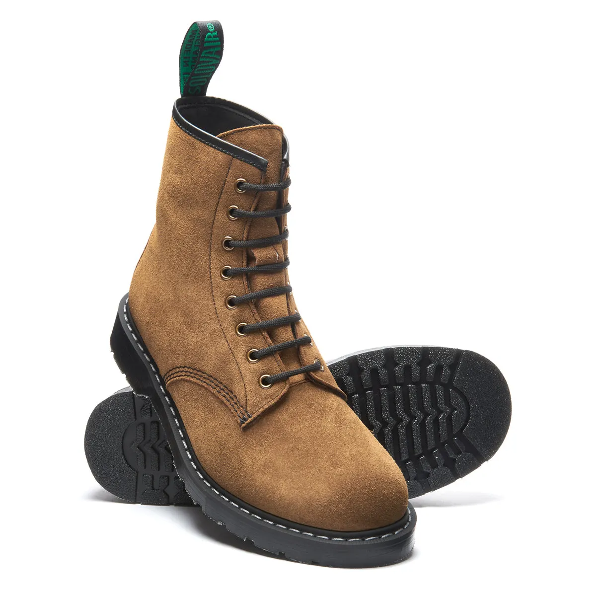 Tan Suede 8 Eye Derby Boot sold by Solovair product image thumbnail 2