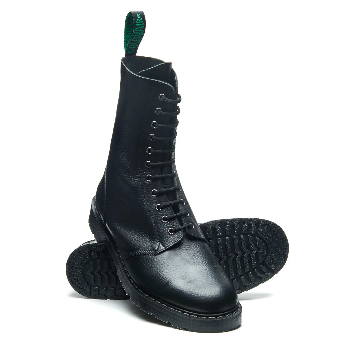 Black Greasy Grain 11 Eye Astronaut Boot sold by Solovair product image thumbnail 2