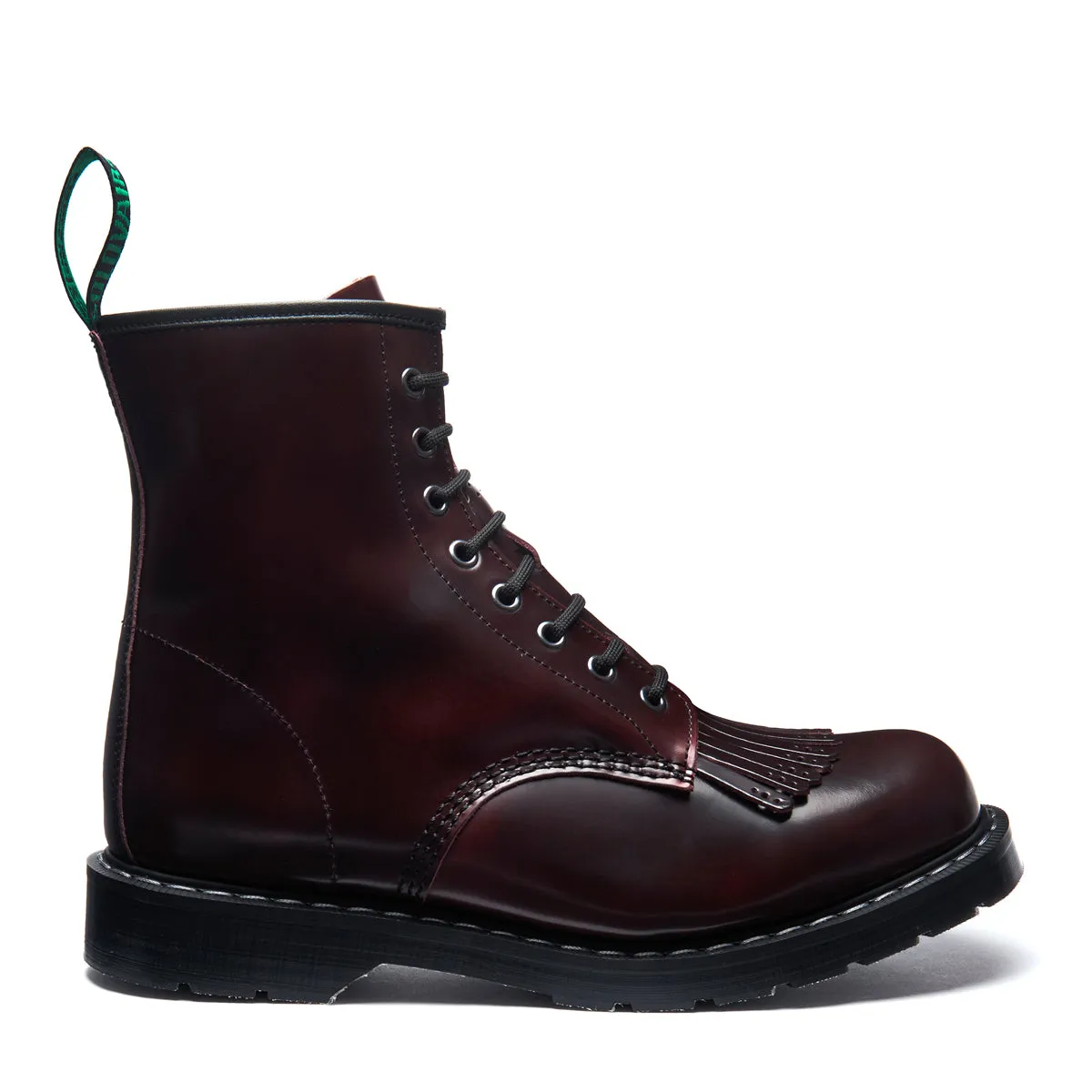 Burgundy Rub-Off 8 Eye Derby Boot & Brogue Kiltie sold by Solovair product image thumbnail 3