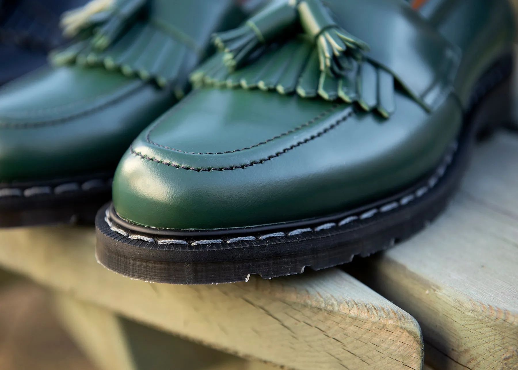 Green Hi-Shine Tassel Loafer sold by Solovair product image thumbnail 5