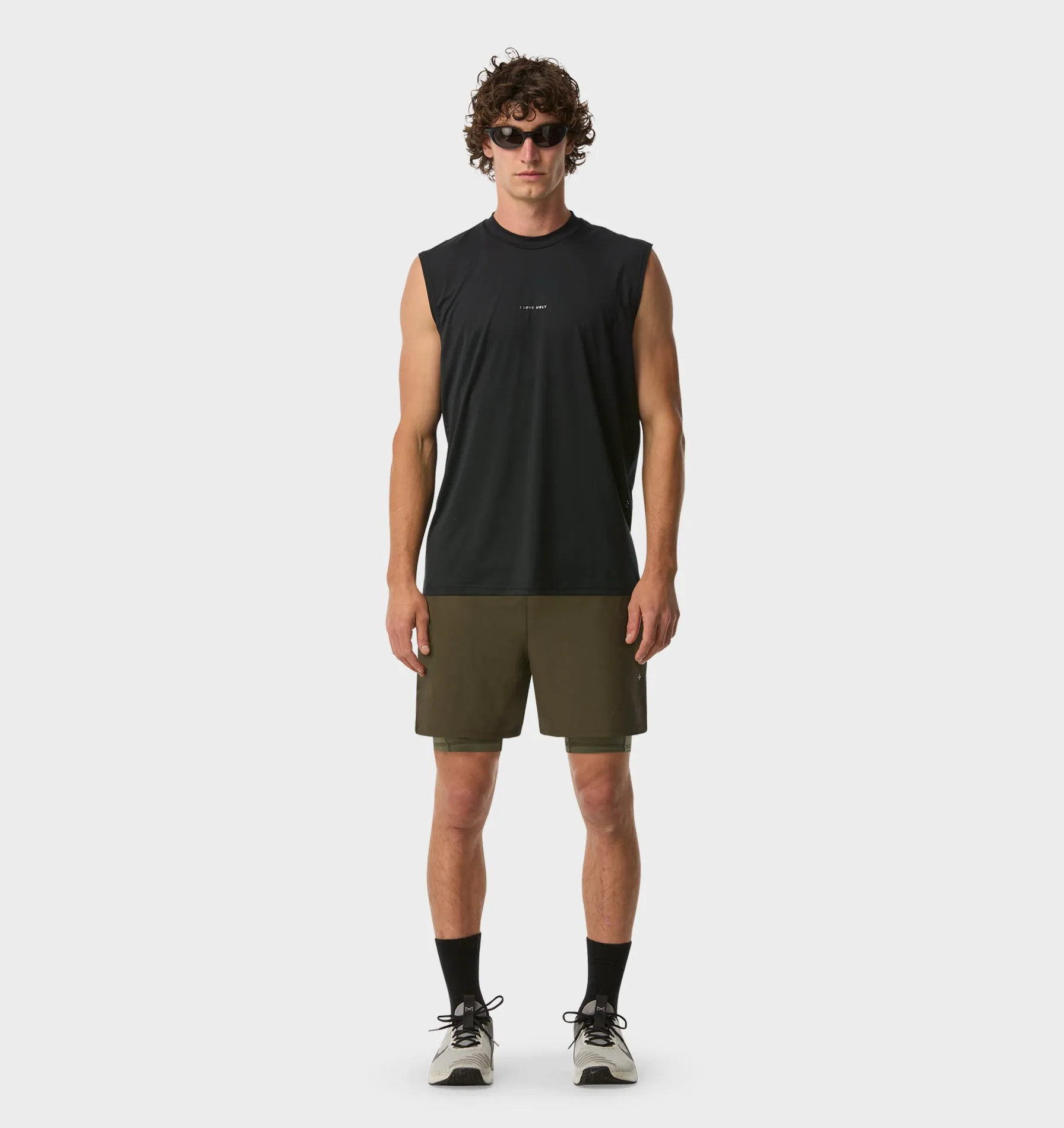 Active 5 Inch 2 In 1 Shorts - Khaki sold by I Love Ugly product image thumbnail 5