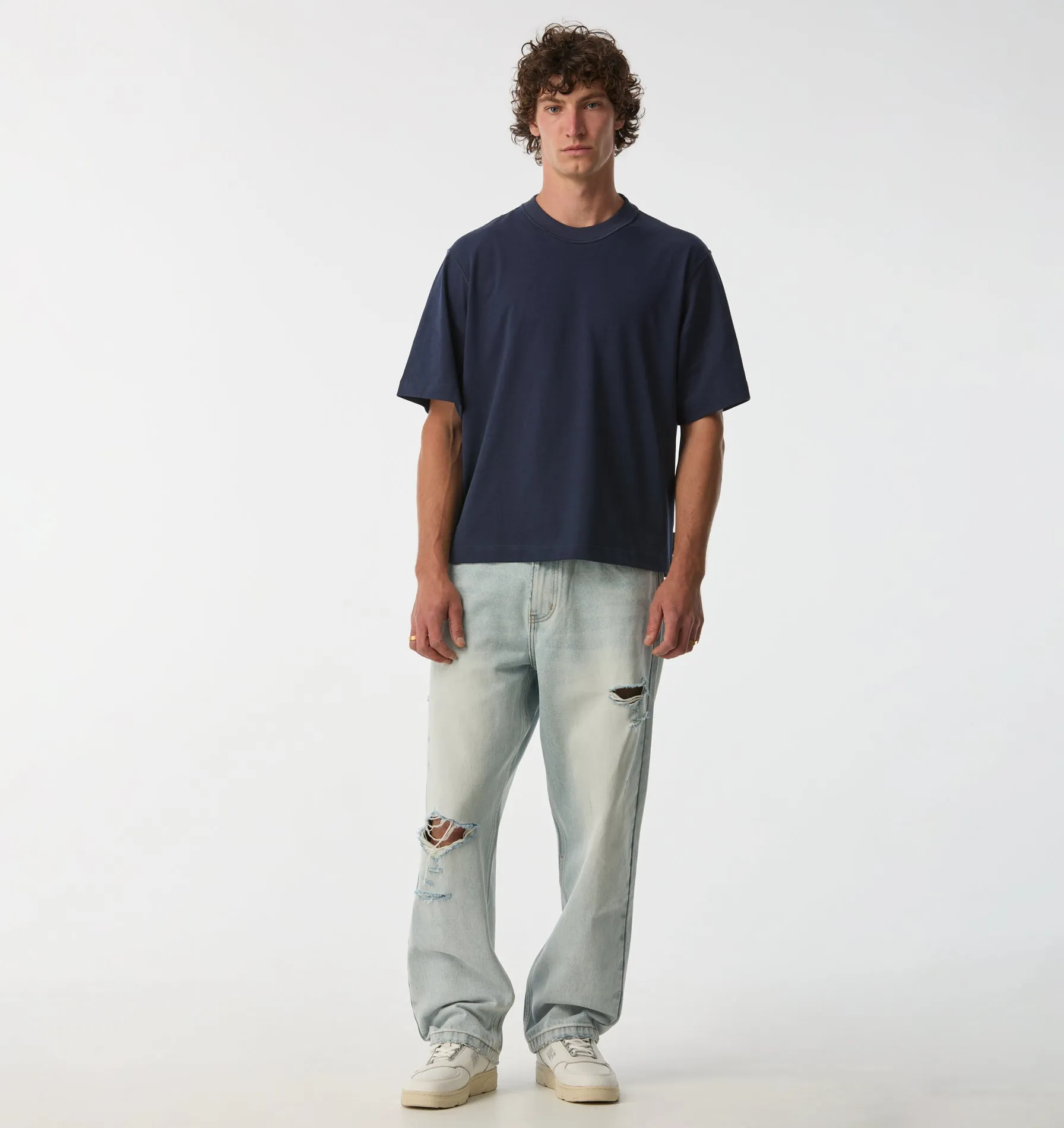 Crop Box Tee - Indigo sold by I Love Ugly product image thumbnail 2