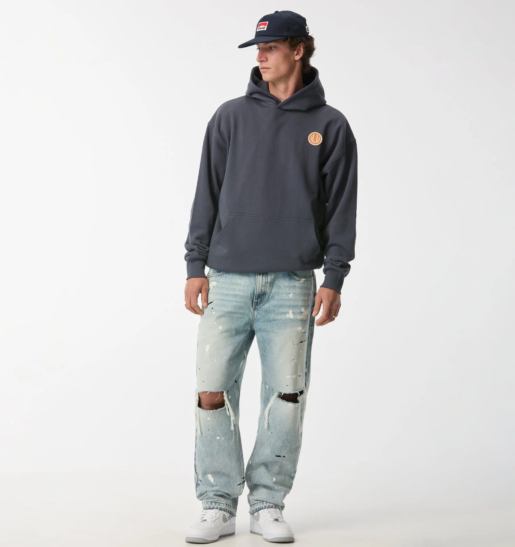 Patchwork Box Hood 2.0 - Indigo sold by I Love Ugly product image thumbnail 3