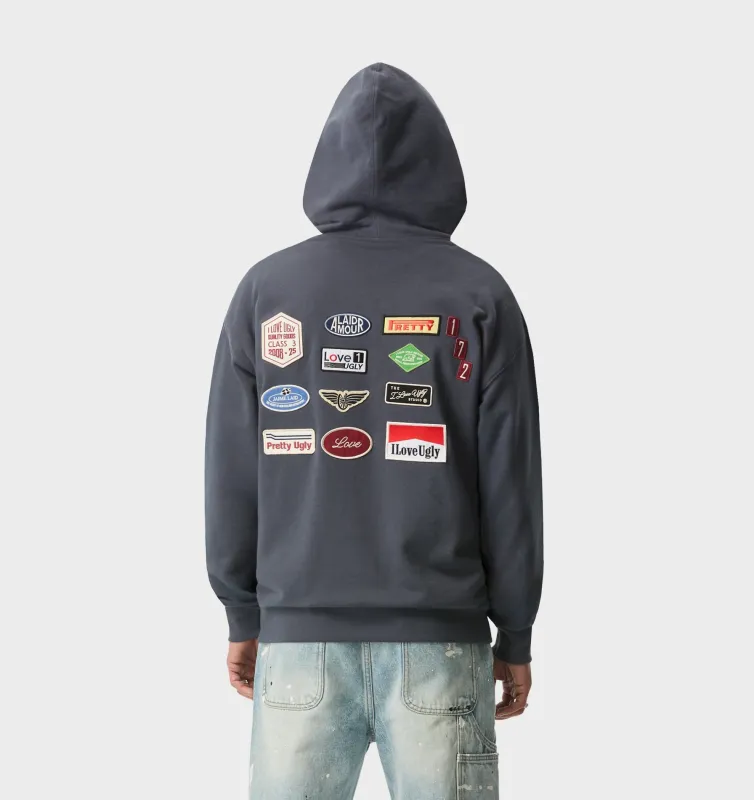 Patchwork Box Hood 2.0 - Indigo sold by I Love Ugly