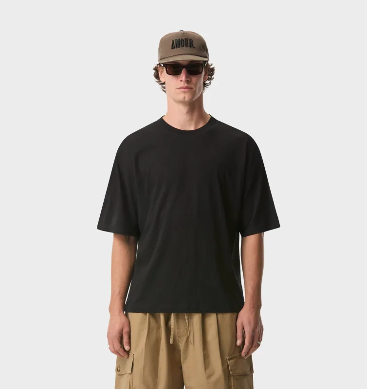 Slub Isaac Tee - Black sold by I Love Ugly