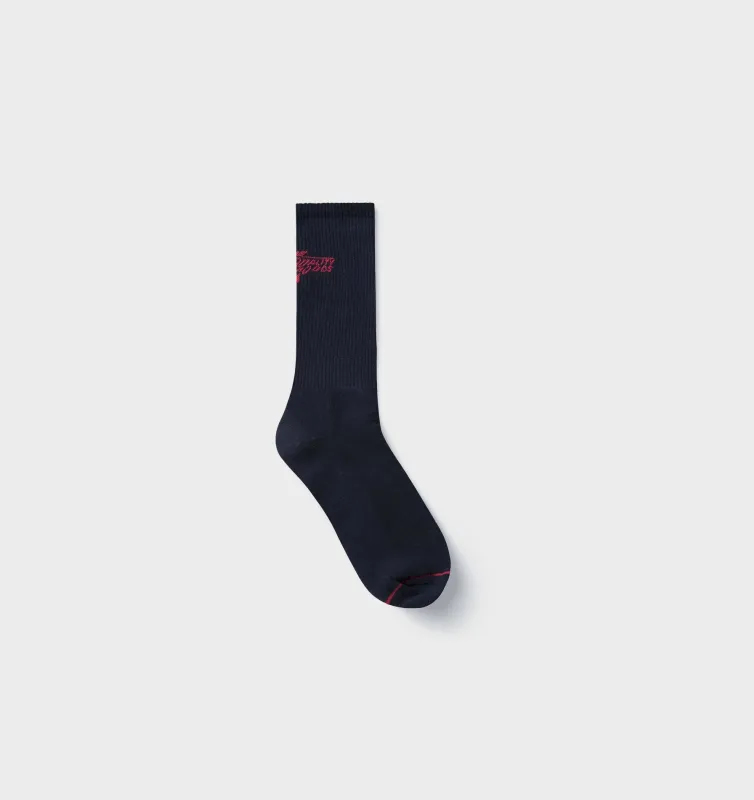 Quality Goods Basic Sock - Navy/Red made by I Love Ugly