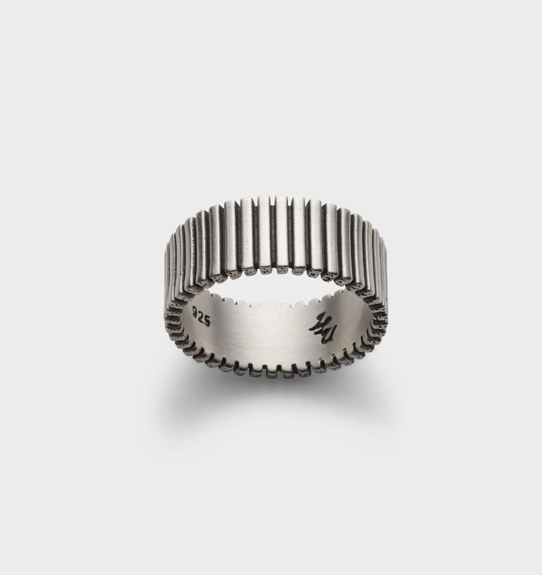 Ribbed Band Ring - Silver sold by I Love Ugly